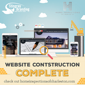 home inspections of charleston, stingray branding, new website, website design, branding