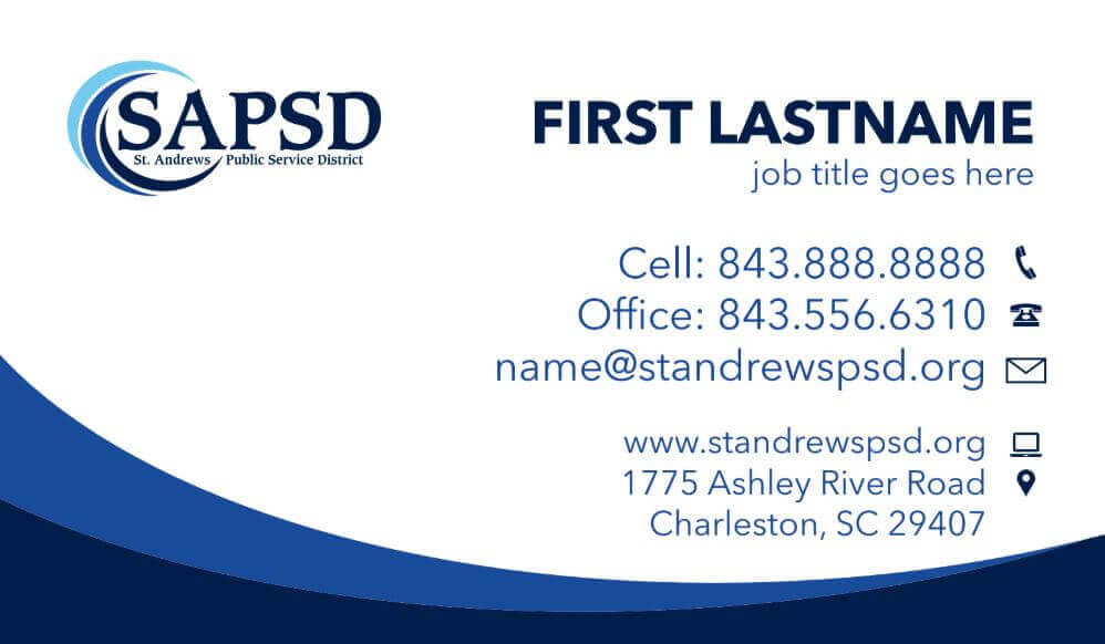 St. Andrews Public Service District Business Card Design 2