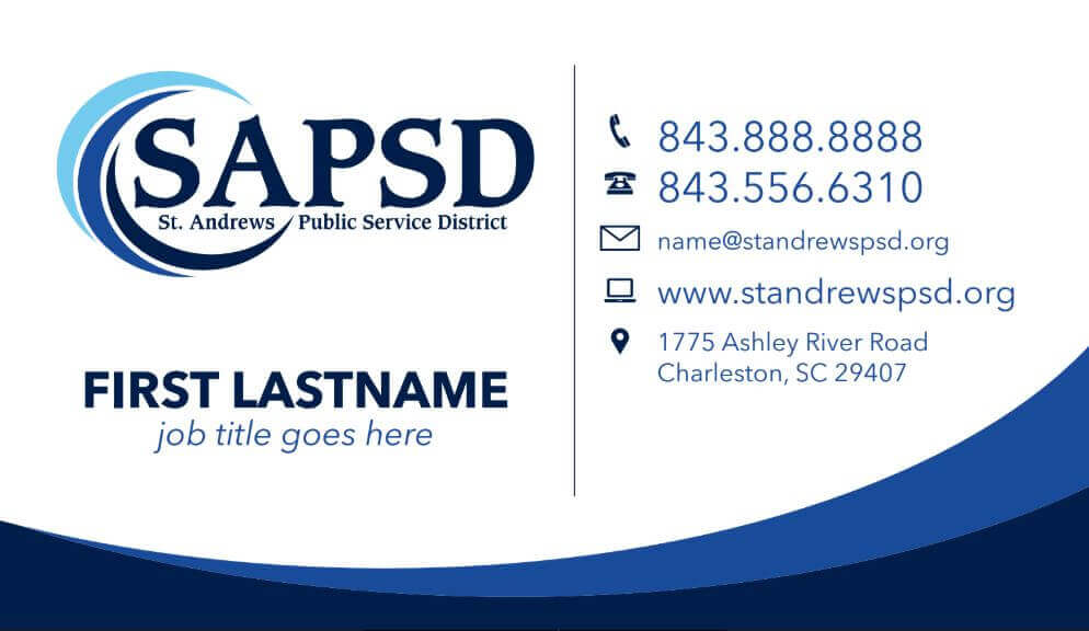 St. Andrews Public Service District Business Card Design 3