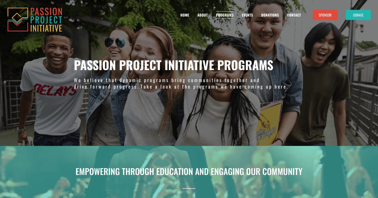 Passion Project Initiative Programs Page