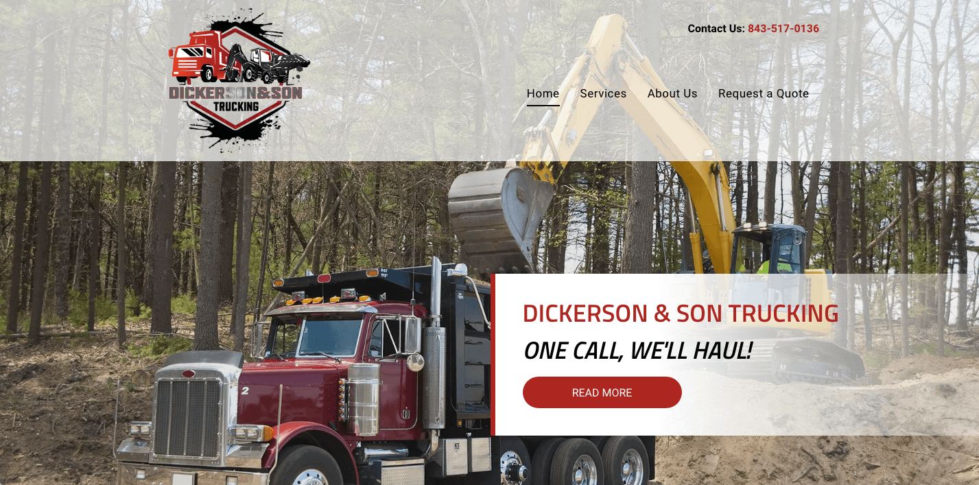 Dickerson and Son Trucking Home Page